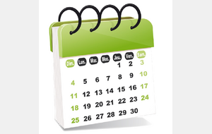 Calendrier prévisionnel des compétitions